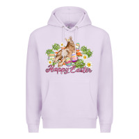 Lilac easter bunny with carrots and daisy Premium Hoodie - AdoDesignShop