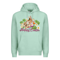 Seafoam easter bunny with carrots and daisy Premium Hoodie - AdoDesignShop