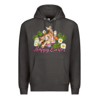 Smoke easter bunny with carrots and daisy Premium Hoodie - AdoDesignShop