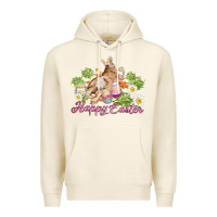 Tofu easter bunny with carrots and daisy Premium Hoodie - AdoDesignShop