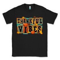 Black thankful vibes Classic Tee - FaDigitalArtStudio