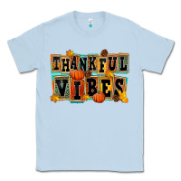 Dusty Blue thankful vibes Classic Tee - FaDigitalArtStudio