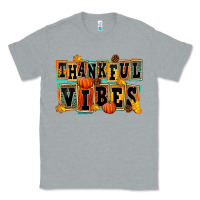 Heather Grey thankful vibes Classic Tee - FaDigitalArtStudio