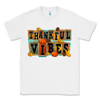 White thankful vibes Classic Tee - FaDigitalArtStudio
