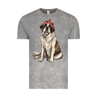 Cloud Rock st bernard with bandanna Vintage Tee - texasbilliewilder