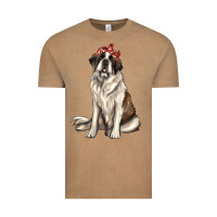 Vintage Coffee st bernard with bandanna Vintage Tee - texasbilliewilder