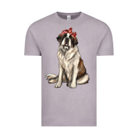 Vintage Zinc st bernard with bandanna Vintage Tee - texasbilliewilder