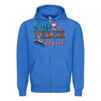 True Royal coffee teach repeat Zipper Hoodie - BundleAndBundleShop