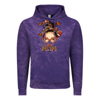 Cloud Purple football messy bun mom Vintage Hoodie - texasbilliewilder