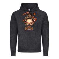 Vintage Black football messy bun mom Vintage Hoodie - texasbilliewilder
