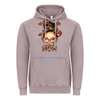 Football Messy Bun Mom Vintage Hoodie | Teevron