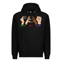 Black Peace Love Pride Premium Hoodie - BundleAndBundleShop