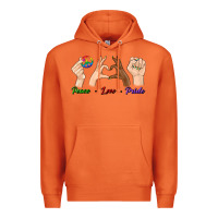 Carrot Peace Love Pride Premium Hoodie - BundleAndBundleShop