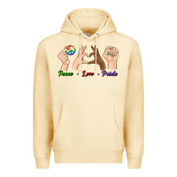 Pina Colada Peace Love Pride Premium Hoodie - BundleAndBundleShop