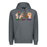 Rock Peace Love Pride Premium Hoodie - BundleAndBundleShop