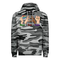 Slate Camo Peace Love Pride Premium Hoodie - BundleAndBundleShop