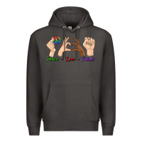 Smoke Peace Love Pride Premium Hoodie - BundleAndBundleShop