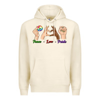 Tofu Peace Love Pride Premium Hoodie - BundleAndBundleShop