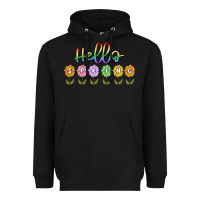 Black hello spring Heavyweight Hoodie - MaliasSmallBusiness