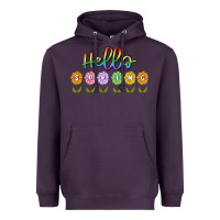 Plum hello spring Heavyweight Hoodie - MaliasSmallBusiness