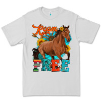 Dove Grey roam free galloping Premium Tee - Artiststas