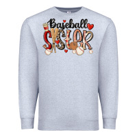 Heather Grey baseball sister Premium Sweatshirt - MaliasSmallBusiness