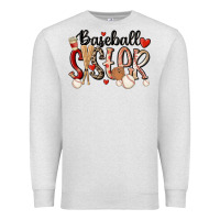 Oatmeal Heather baseball sister Premium Sweatshirt - MaliasSmallBusiness