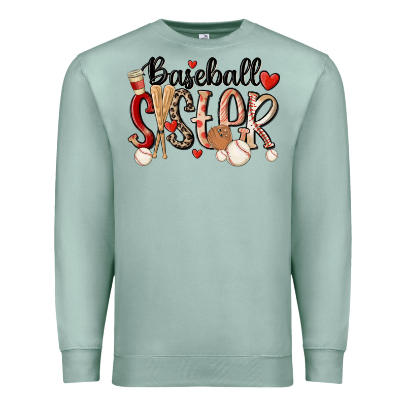 Baseball Sister Premium Sweatshirt by MaliasSmallBusiness | Teevron