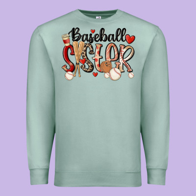 Baseball Sister Premium Sweatshirt Designed By Maliassmallbusiness
