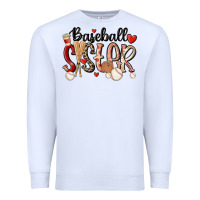 White baseball sister Premium Sweatshirt - MaliasSmallBusiness
