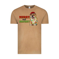 Vintage Camel merry and bright english bulldog Vintage Tee - RanaPortraitStore
