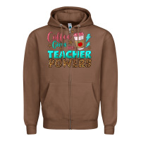 Chestnut coffee gives me teacher powers Zipper Hoodie - BundleAndBundleShop