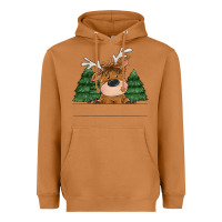 Meerkat Personalized Christmas deer Heavyweight Hoodie - MaliasSmallBusiness
