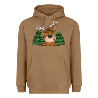 Toasted Coconut Personalized Christmas deer Heavyweight Hoodie - MaliasSmallBusiness