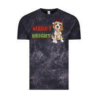 Cloud Black merry and bright beagle Vintage Tee - RanaPortraitStore