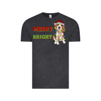 Vintage Black merry and bright beagle Vintage Tee - RanaPortraitStore