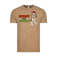 Vintage Coffee merry and bright beagle Vintage Tee - RanaPortraitStore