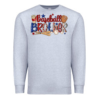 Heather Grey baseball brother Premium Sweatshirt - MaliasSmallBusiness