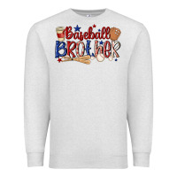 Oatmeal Heather baseball brother Premium Sweatshirt - MaliasSmallBusiness