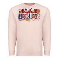 Pale Pink baseball brother Premium Sweatshirt - MaliasSmallBusiness