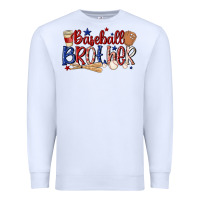 White baseball brother Premium Sweatshirt - MaliasSmallBusiness