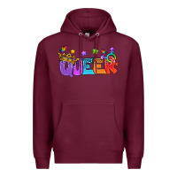 Burgundy Western Queer LGBTQ+ Premium Hoodie - BundleAndBundleShop