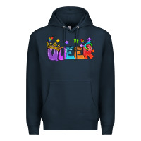 Navy Western Queer LGBTQ+ Premium Hoodie - BundleAndBundleShop