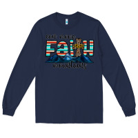 Navy can move faith mountains Long Sleeve Tee - CowhideDigitalArt