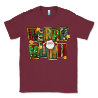 Burgundy Christmas merry mini Classic Tee - FaDigitalArtStudio
