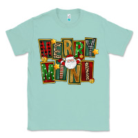 Seafoam Christmas merry mini Classic Tee - FaDigitalArtStudio
