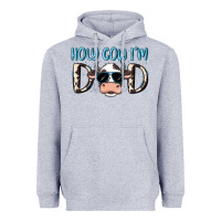 Heather Grey holy cow i'm dad Heavyweight Hoodie - MaliasSmallBusiness