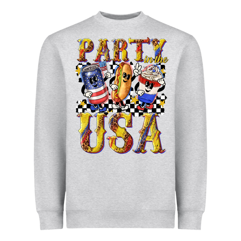 Party In The Usa With Leopard Heavyweight Sweatshirt by texasbilliewilder | Teevron