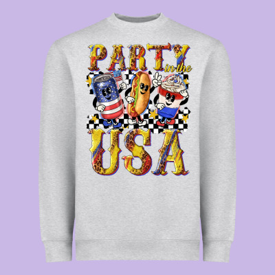 Heavyweight Sweatshirt party in the usa with leopard