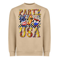 Mushroom party in the usa with leopard Heavyweight Sweatshirt - texasbilliewilder